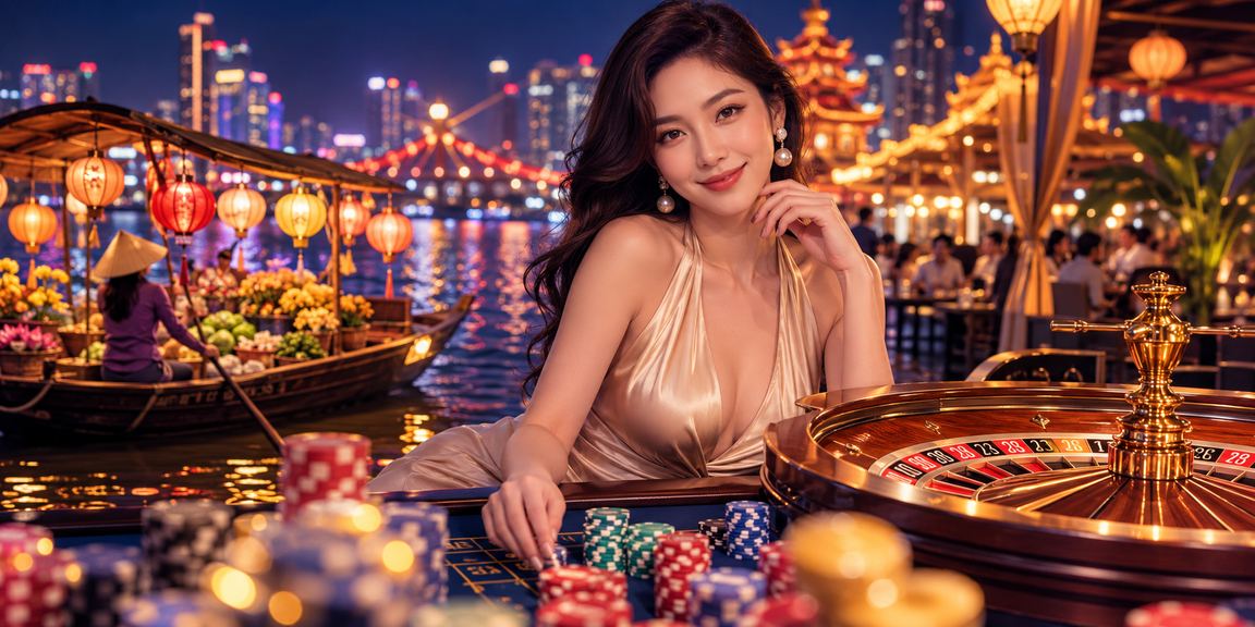 Bàn roulette trực tuyến trong không khí chợ đêm Hà Nội
