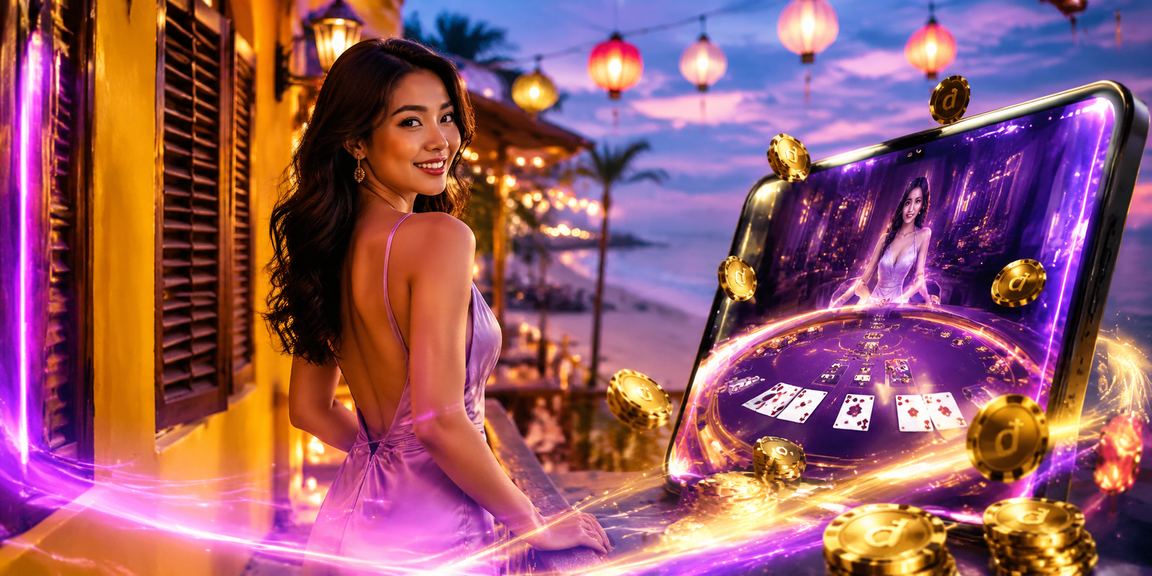 Giao diện Baccarat trực tuyến lấy cảm hứng từ bãi biển Hội An